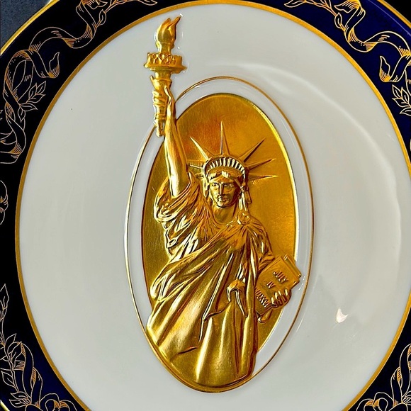 Statue of Liberty Plate 1886–1986 24K Gold Rare Collectible Vintage - Picture 7 of 12